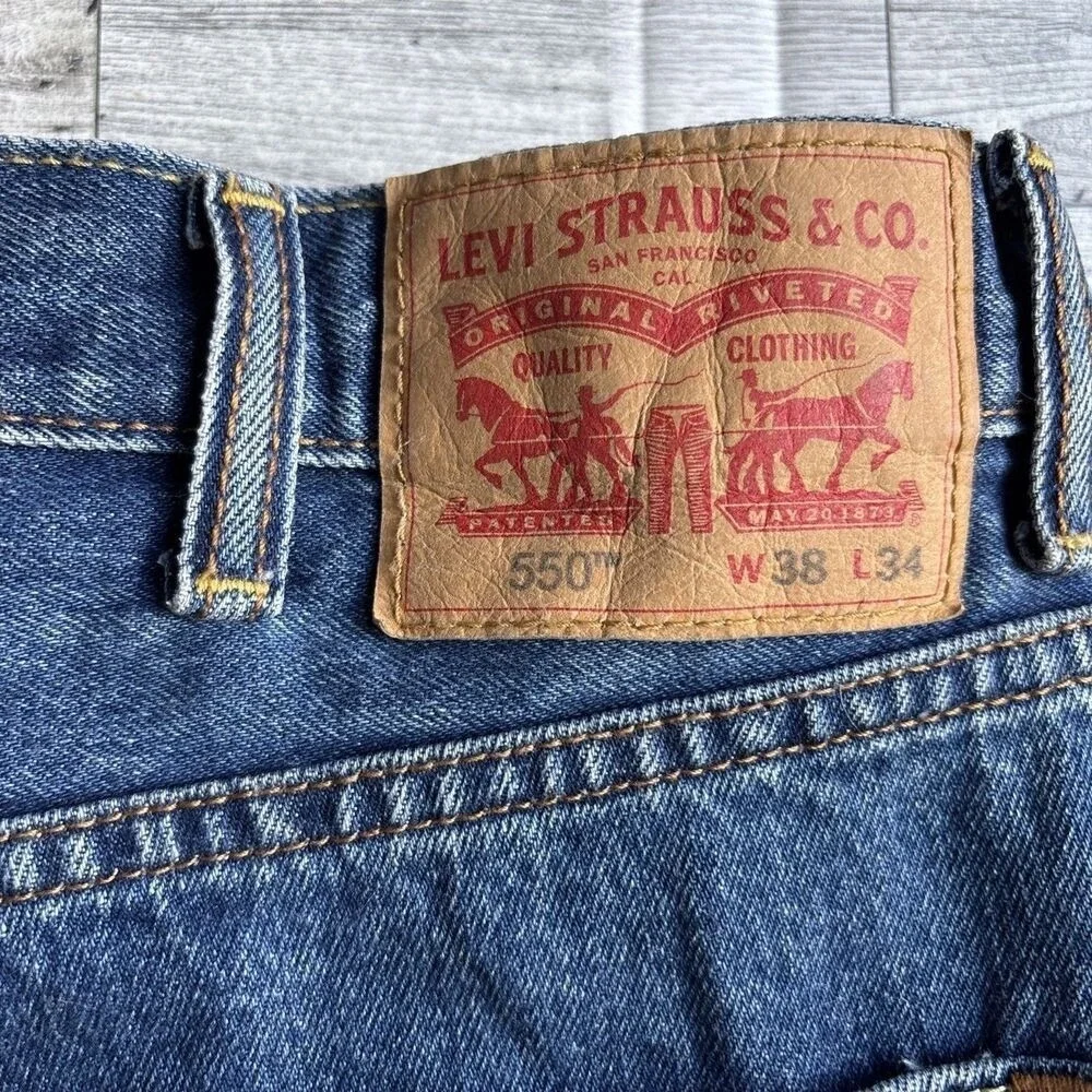 Levis 550 Jeans Denim Size 38 X 34 Relaxed Fit‎